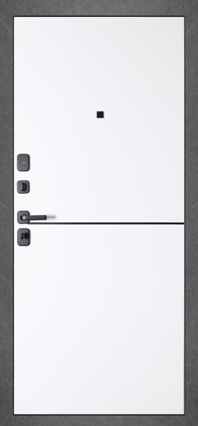 Дизайнерская модель стальной двери "Трея" изготавливается на заказ.