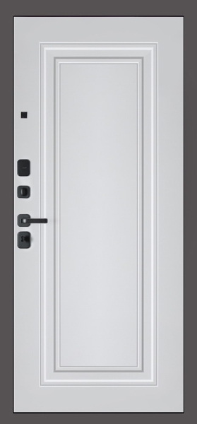 Модель "Амур" - современная стальная дверь в стильном технологичном дизайне выполнена по специальному проекту для современных новостроек.